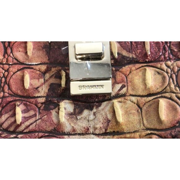Brahmin Multicolor Johanna Foliage Melbourne Embossed Shoulder Bag W/ Zipper - Picture 6 of 6
